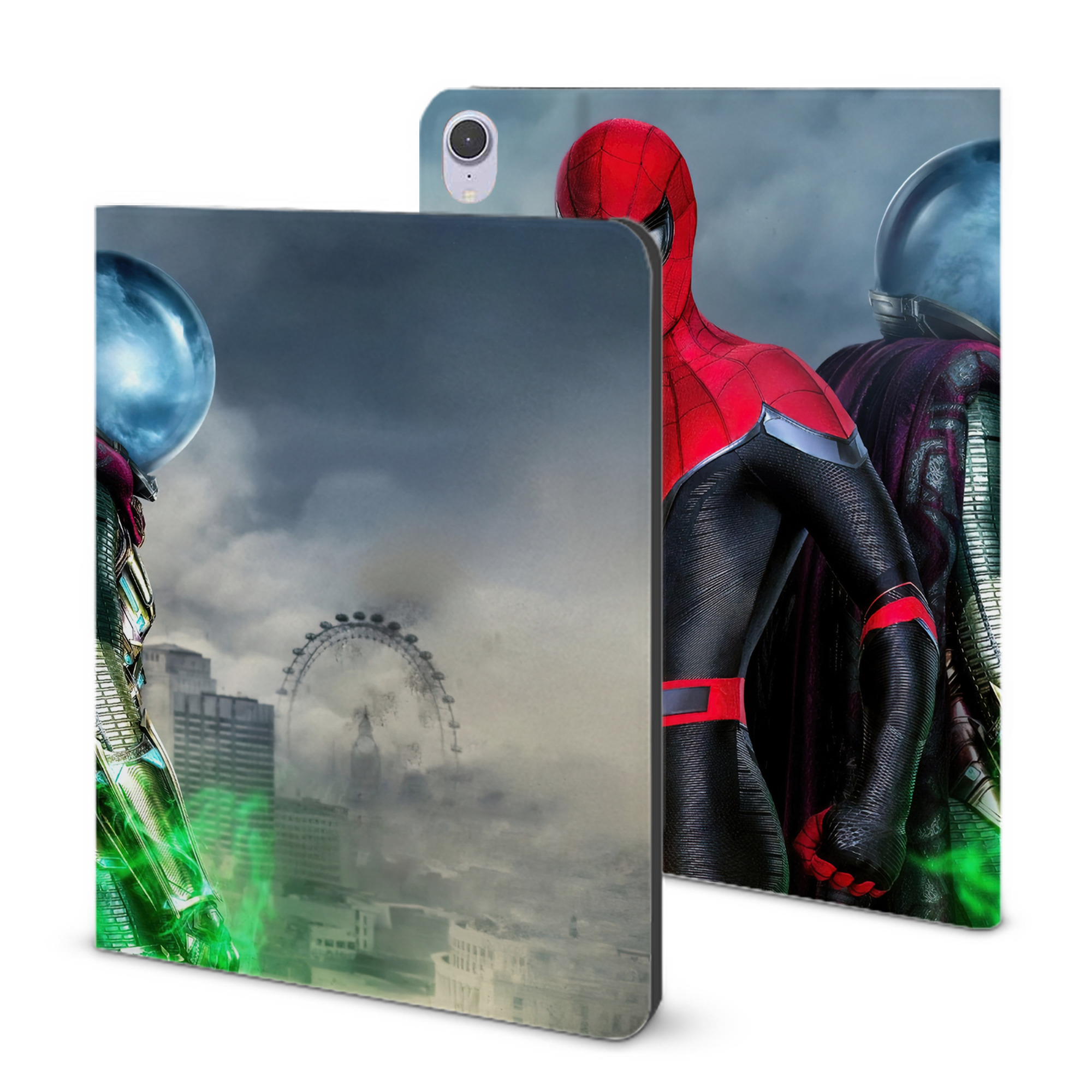 （画像用） Spider Man スパイダーマン IPad ケース ブック型 PUレザー TPU 耐衝撃 軽量 薄型 ペン収納なし 全面保護 IPad 各モデル対応